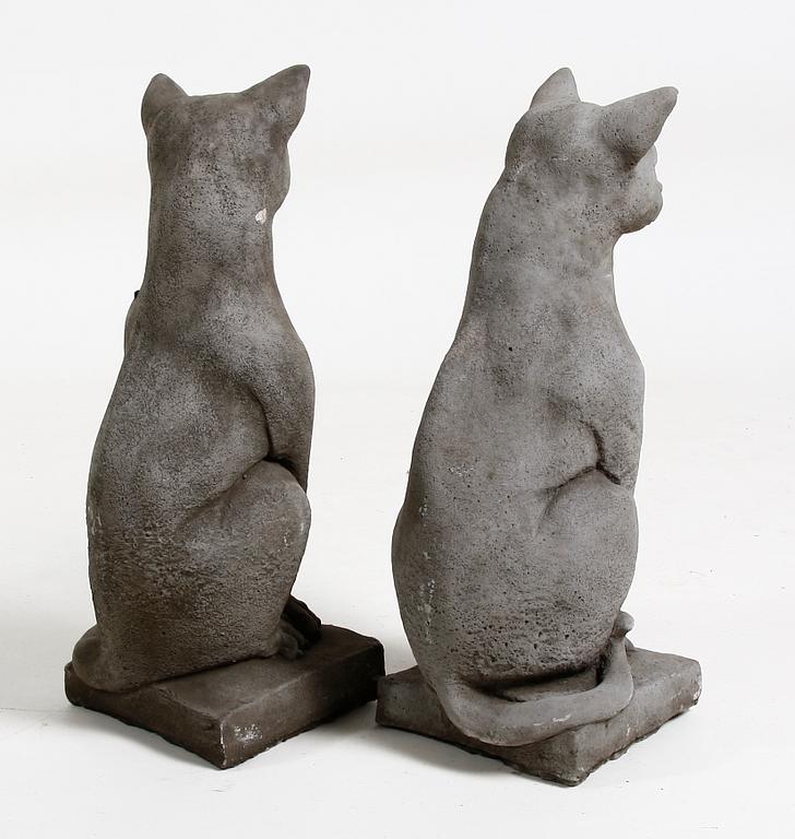 SKULPTURER, ett par. Stenmassa, 1900/2000-tal.