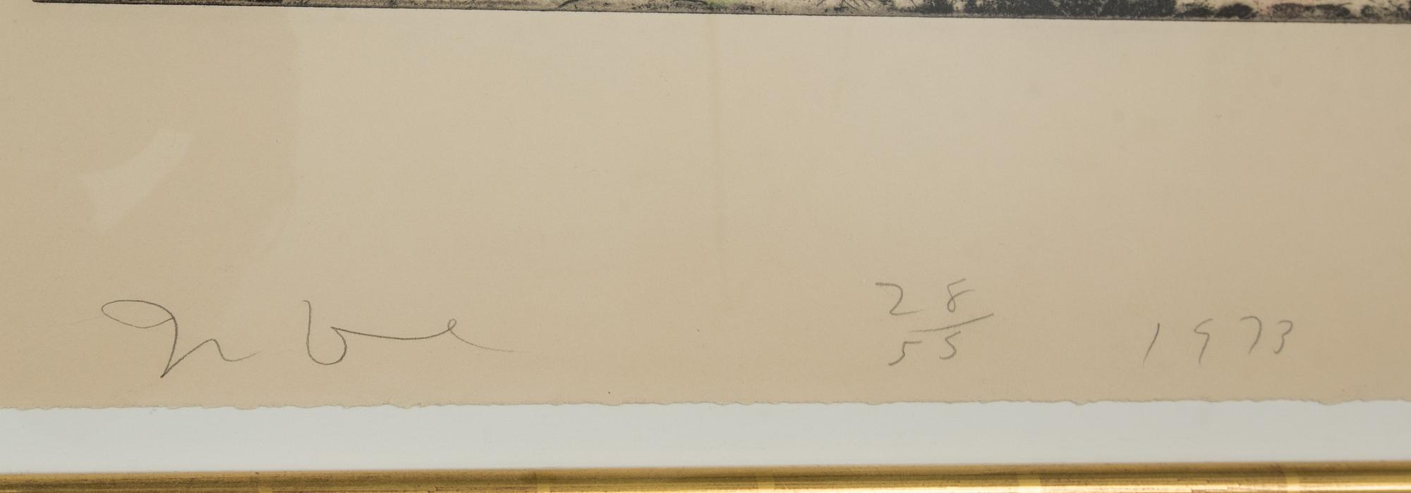 JIM DINE, etsning, signerad, numrerad 28/55 och daterad- 1973.