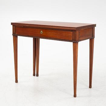 A late Gustavian mahogany card table.