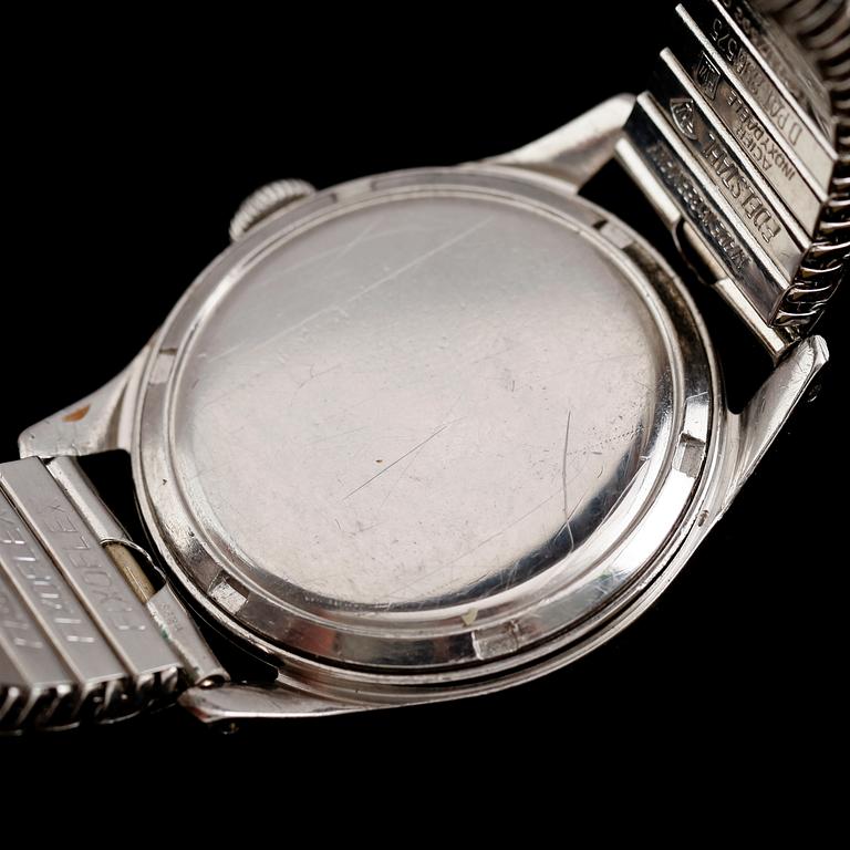 ARMBANDSUR, stål, Omega, manuell, 1900-talets mitt.