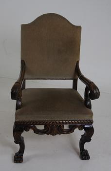 SKRIVBORD MED KARMSTOL, 1900-talets första hälft.