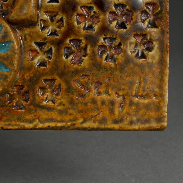 VÄGGPLATTA, Stig Lindberg Gustavsberg, 1960-70-tal.