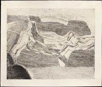 TORSTEN RENQVIST, etsningar, 4 st, sign o dat -60.