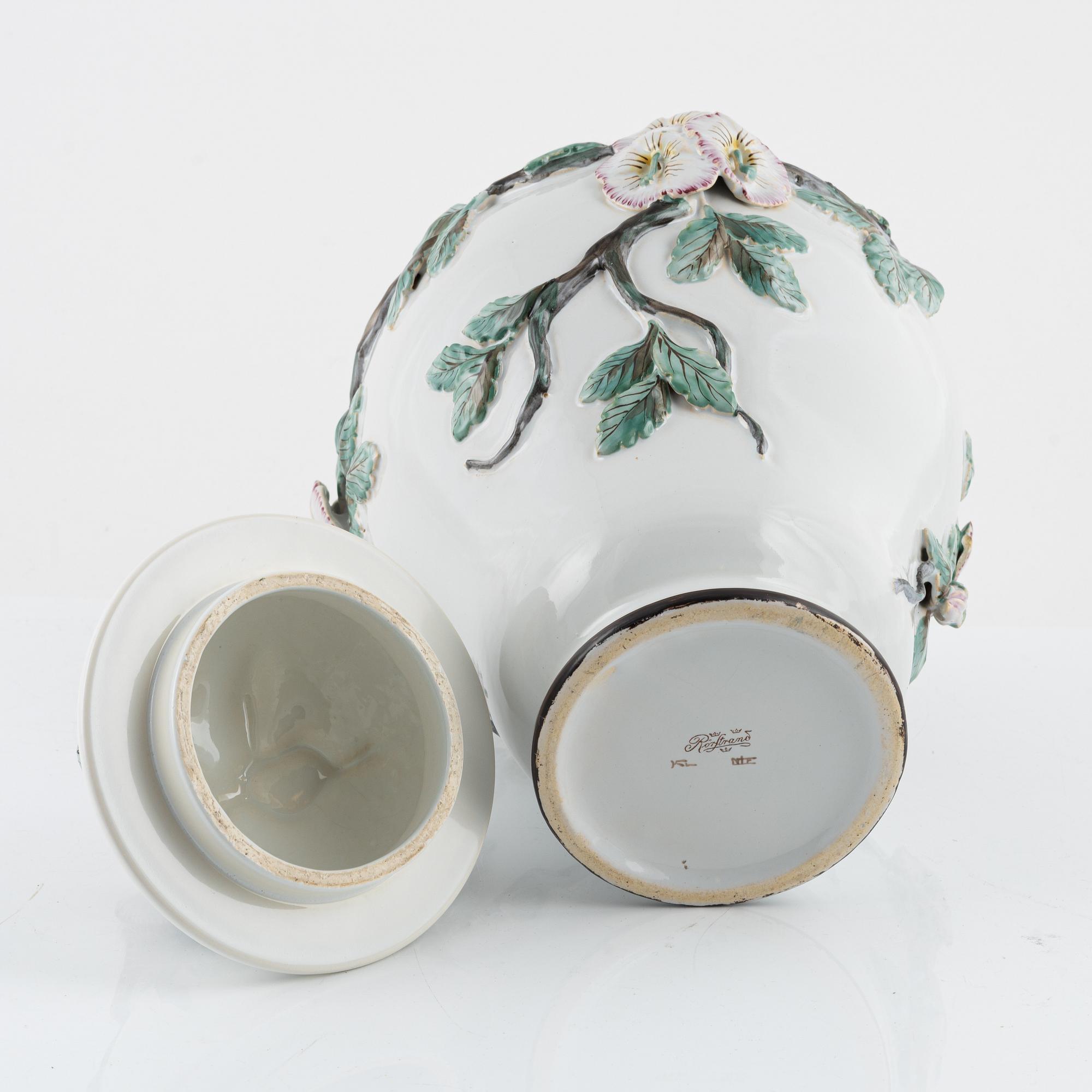 Urna, fajans, Rörstrand, 1900-tal.