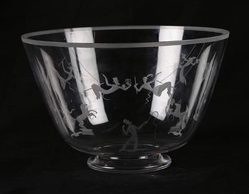 SKÅL, glas, Ewald Hald, Orrefors.