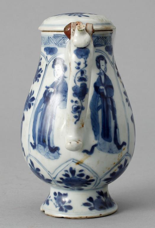 A blue and white jug, Qing dynasty, Kangxi (1662-1722).