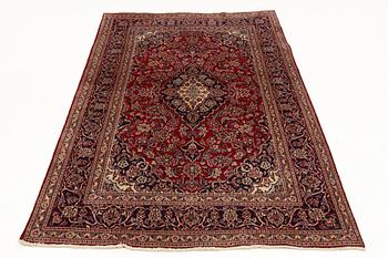 Carpet, Meshed, old, approx. 280 x 185 cm.