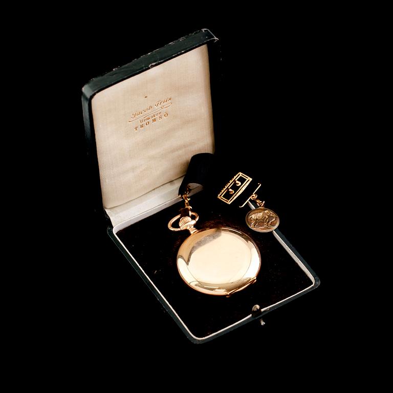 FICKUR, 14 k guld, savonettur, tidigt 1900-tal.