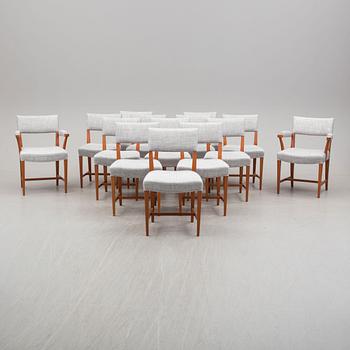 12+2 model 695 chairs by Josef Frank for Firma Svenskt Tenn.