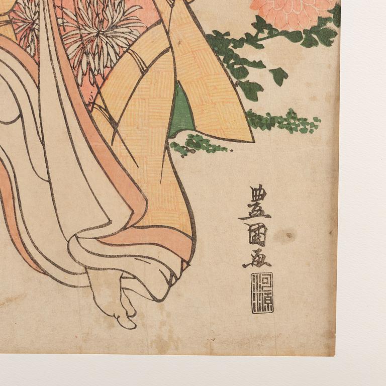 Utagawa Toyokuni I, woodblock print in colours.