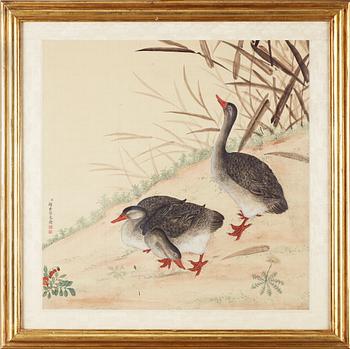 Lang Shih-Ning · LANG SHIH-NING, efter, sidenmålning, 1800-tal.