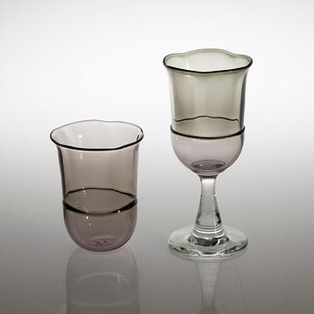 ANN WÄRFF/ WILKE ADOLFSSON, a set of 23 pieces glasswe, Stenhytta, second half of the 20th century.