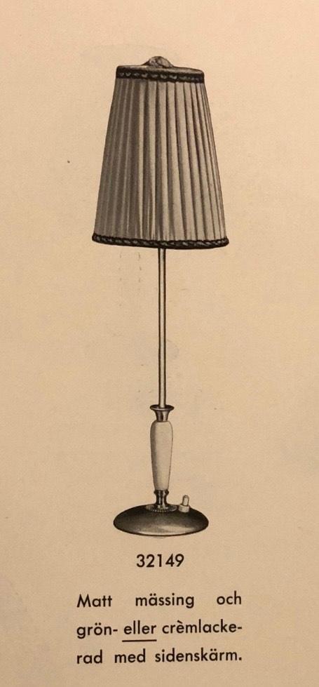 Bertil Brisborg, a pair of table lamps model "32149", Nordiska Kompaniet, 1940s-50s.