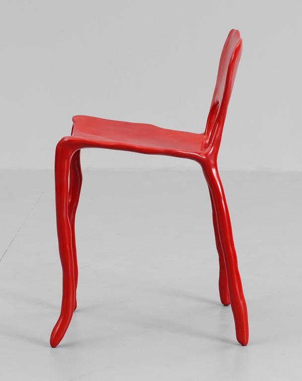 A Maarten Baas sculpture of a chair 'Clay Furniture', Baas & den Herder studio, Holland 2007.