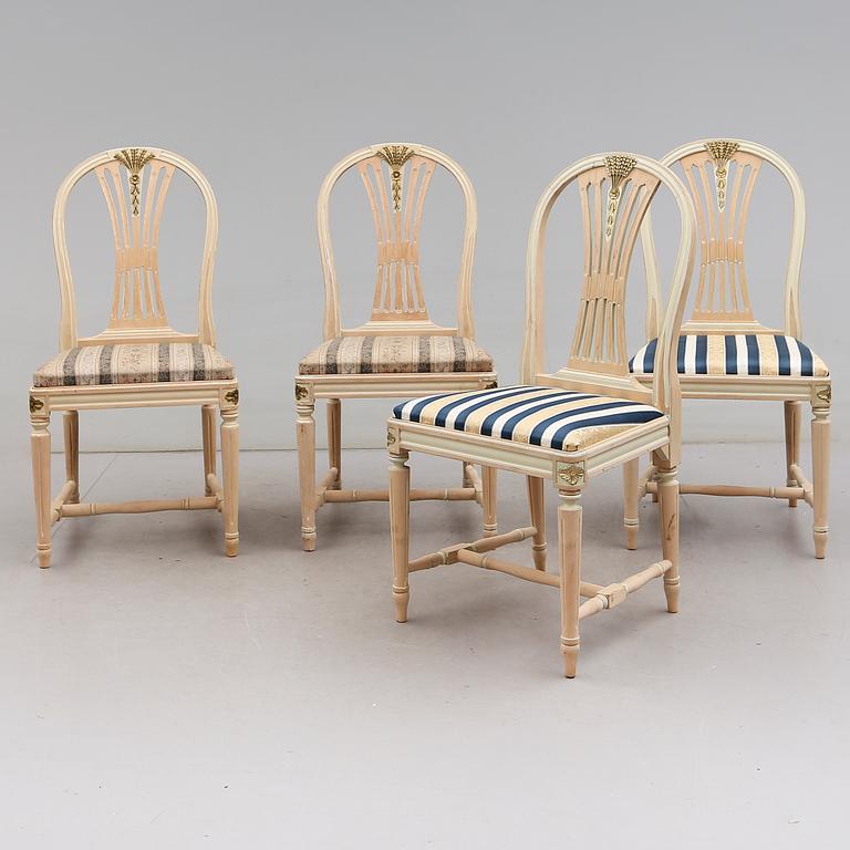STOLAR, 4 st (2+2), gustaviansk stil, 1900-talets andra hälft.