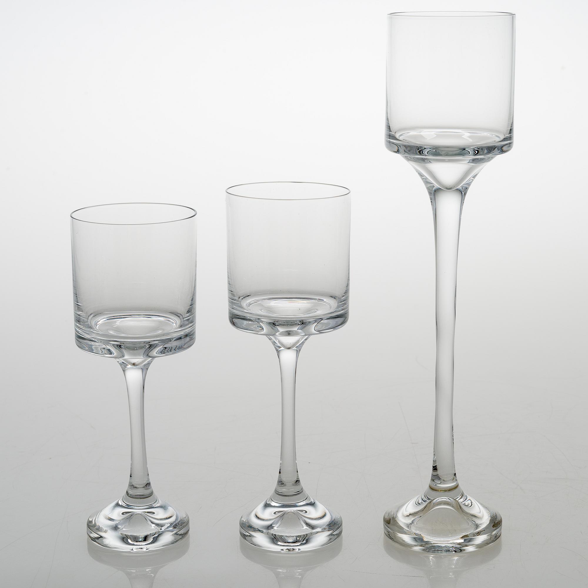 TIMO SARPANEVA, set of 12+2 drinking glasses for Iittala 1979.