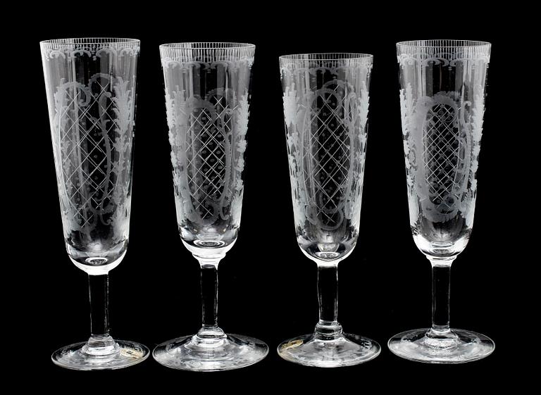 CHAMPAGNEGLAS, 8 st " Pall Mall", Reijmyre, snarlika.