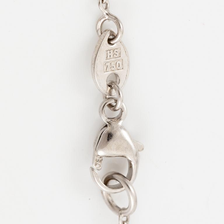 Necklace, Patrik af Forselles, 18K white gold with a brilliant-cut diamond 1.01 ct accompanied by GIA certificate.
