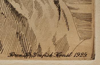 CARL WILHELMSON, etsning, sign o dat i plåt, 1924.