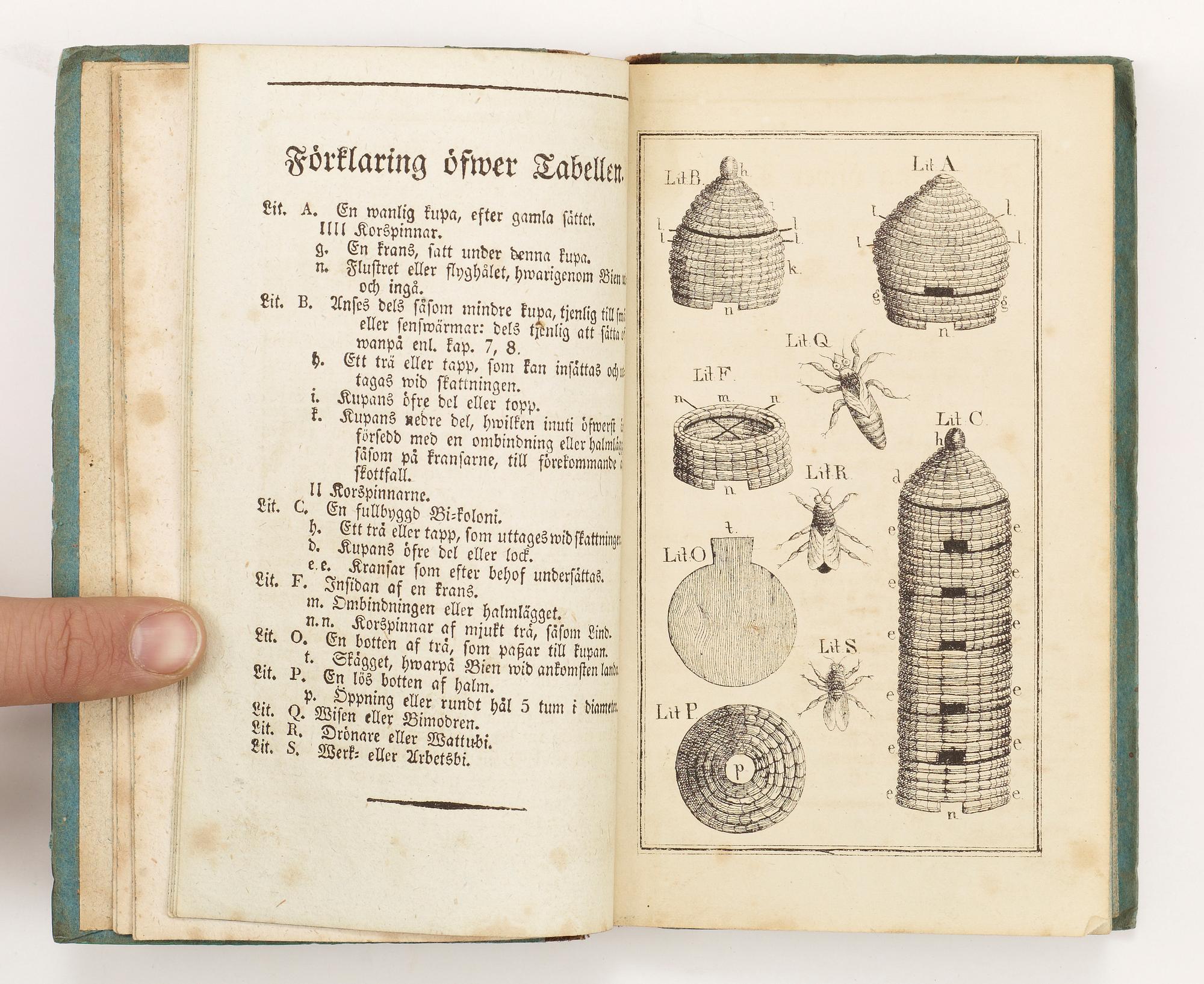 BOK, "Bikungen eller handledning i bisötseln i hela dess omfång...", av Samuel Linnaeus, Växjö 1858.