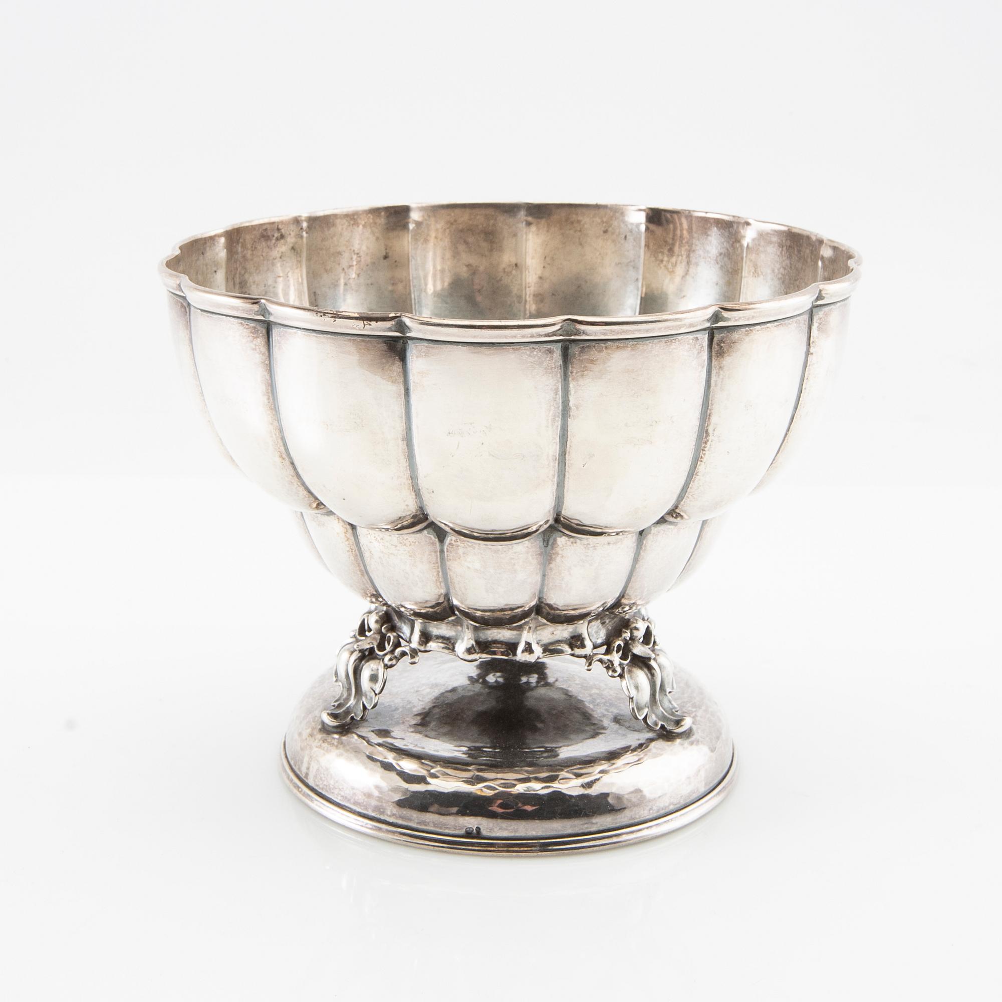 Goblet on foot Swedish import marks silver first half of the 20th century.