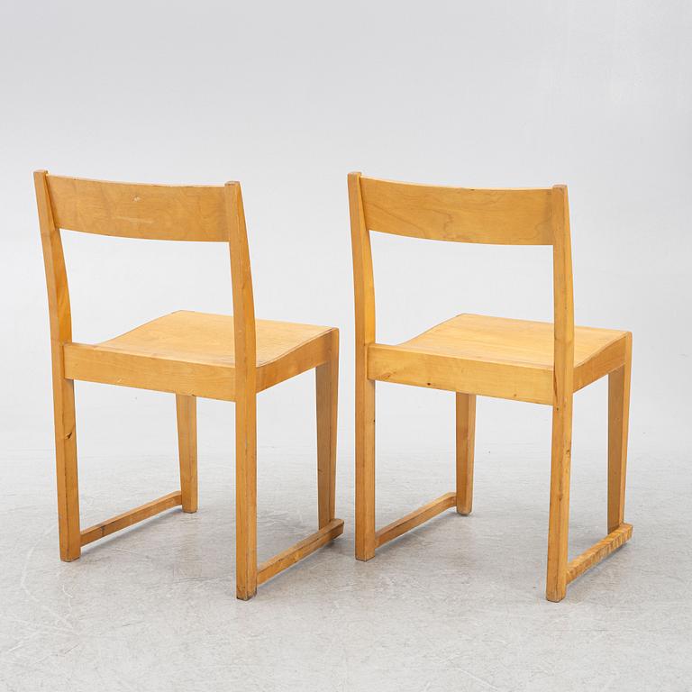 Sven Markelius, ten "Orkesterstolen" chairs, mid 20th century.