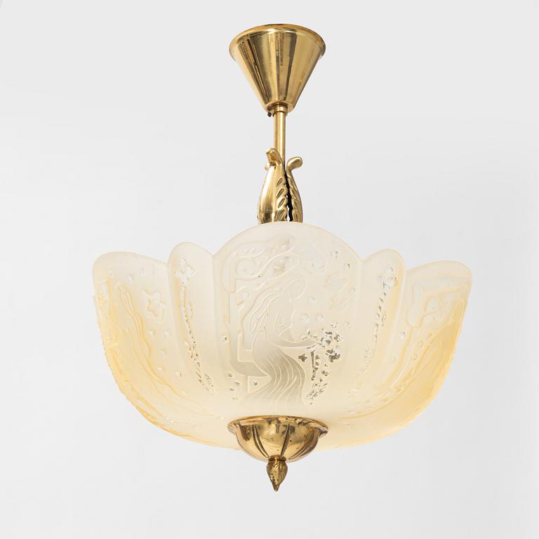 A Swedish Modern ceiling light, 1940s.