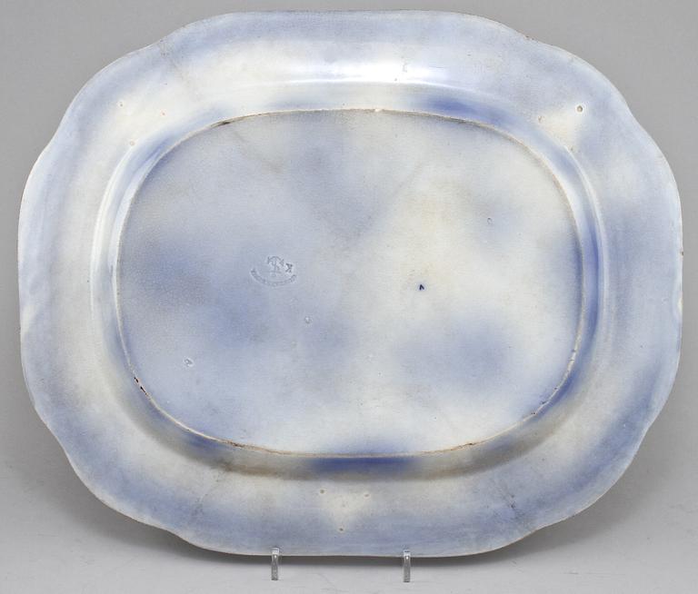 SERVISDELAR, 5 st, flintgods, "Japan", Gustafsberg, 1800-talets andra hälft.