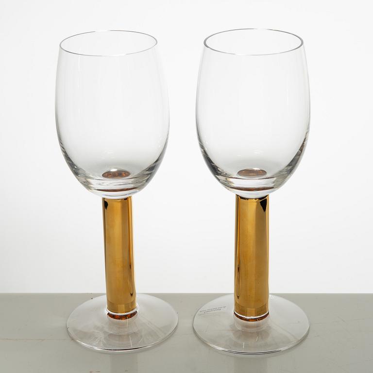Gunnar Cyrén, wine glasses, 11 pcs, "Nobel", Orrefors.