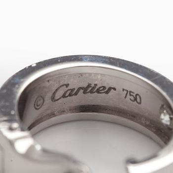 Cartier, Korvakorut, "Love", 18K valkokultaa, briljanttihiottuja timantteja.