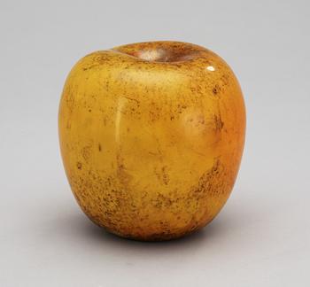 A Hans Hedberg faience apple, Biot, France.