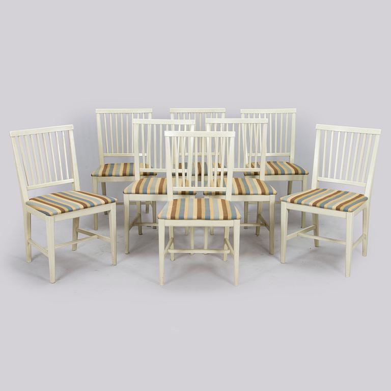 Olli Borg, A 11 pieces "Anjala" dining suite by Asko, 1960/70s.