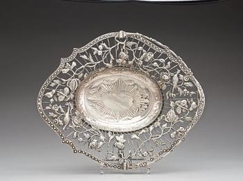 An Irish 18th century silver basket, marks of John Laughlin jr., Dublin 1780's.
