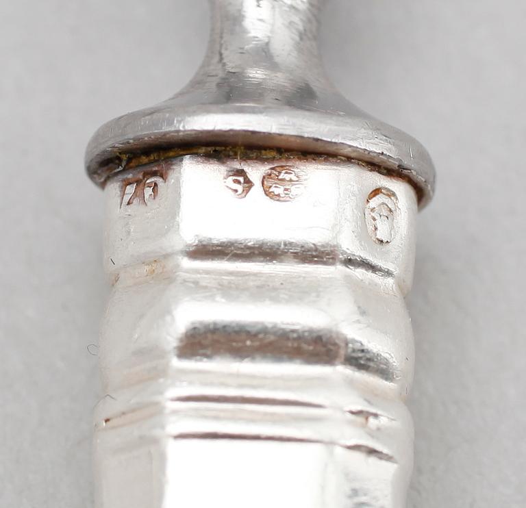 SMÖRGÅSBESTICK, 12 delar, silver, Stockholm 1916. Total vikt 367 g.