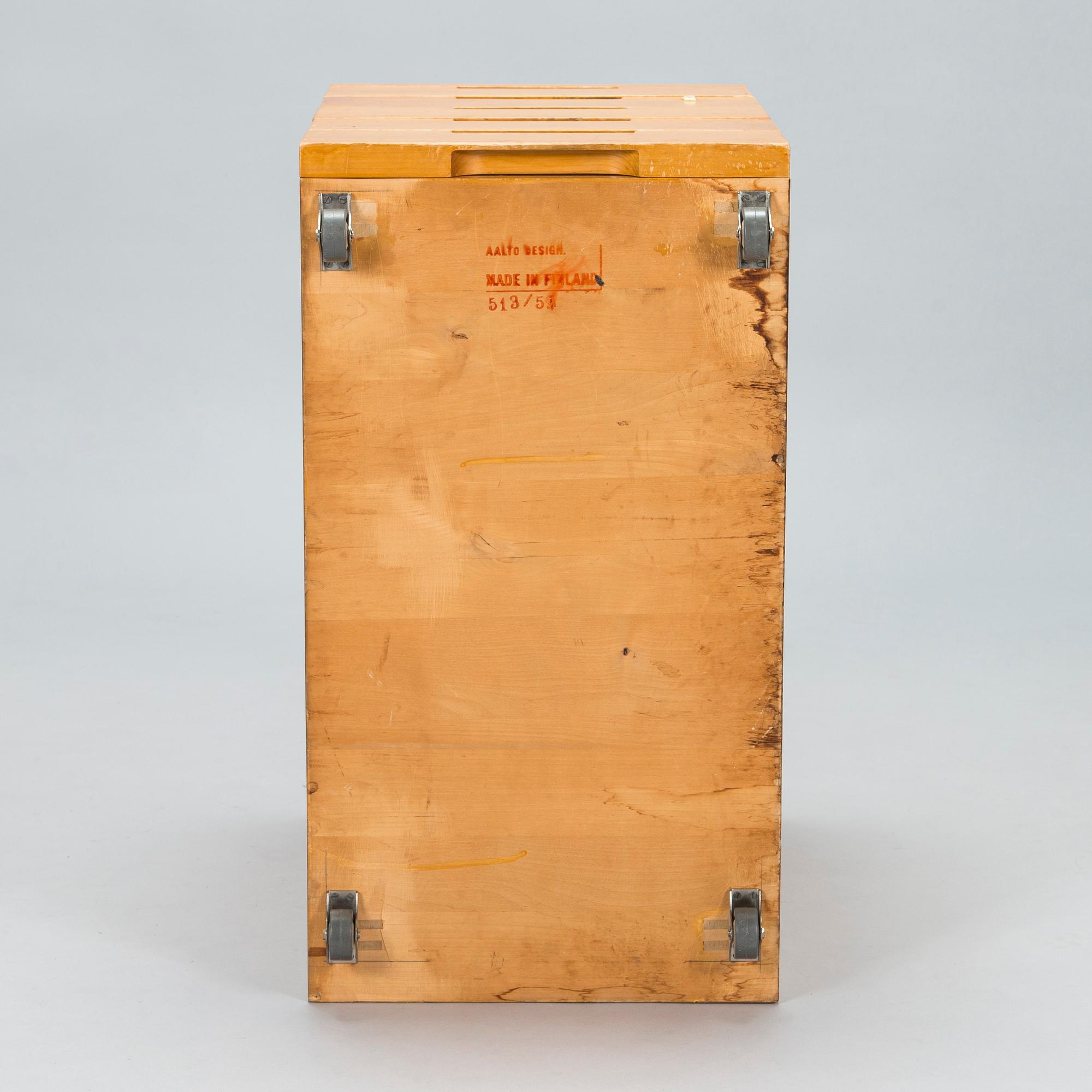 Aino Aalto, An early 1930s 'B96' drawer unit for O.Y. Huonekalu-ja Rakennustyötehdas A.B. Finland.