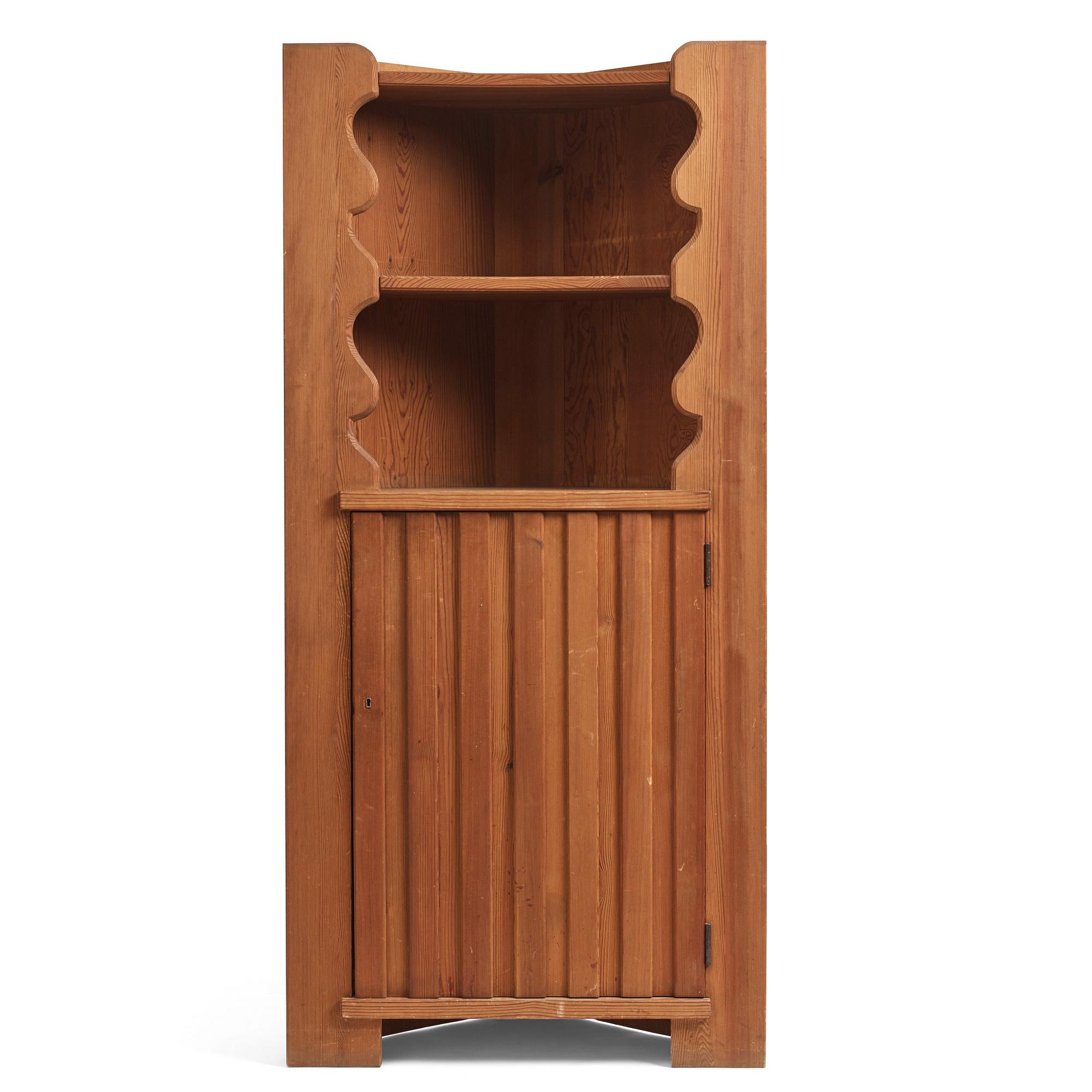 Axel Einar Hjorth, an "Utö" stained pine corner cabinet, Nordiska Kompaniet 1930s.