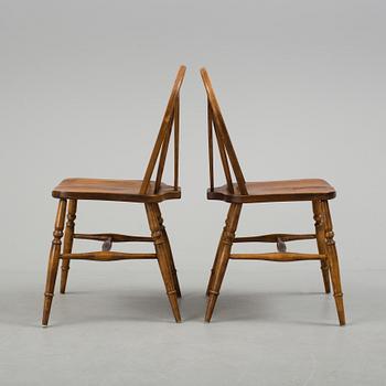 Six oak chairs from Reprodux, second half of the 20th century.
