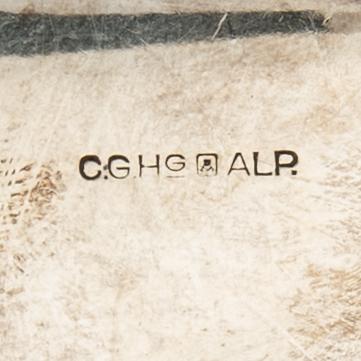 Sauceboats 4 similar Rococo-style silverplate early 20th century.