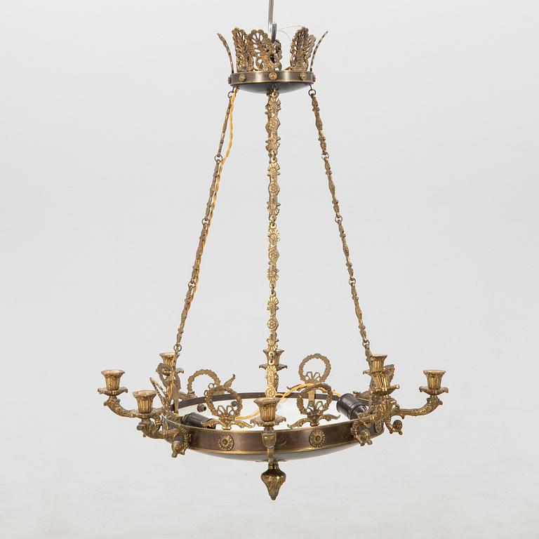 Empire style pendant lamp, first half of the 20th century.