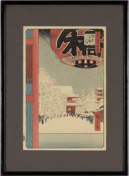 Ando Hiroshige Utagawa, after, 'Kinryūzan Temple, Asakusa'.