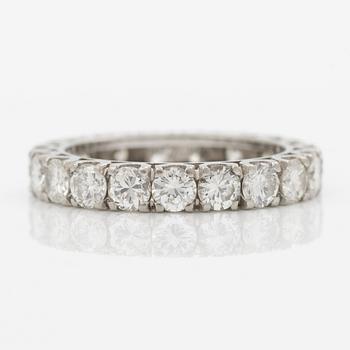 H. Stern ring, full eternity, platinum set with brilliant-cut diamonds, certificate from H. Stern included.