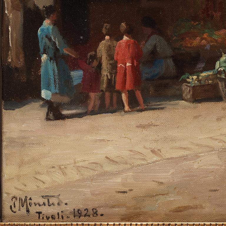 Peder Mork Mönsted, Street scene from Tivoli.