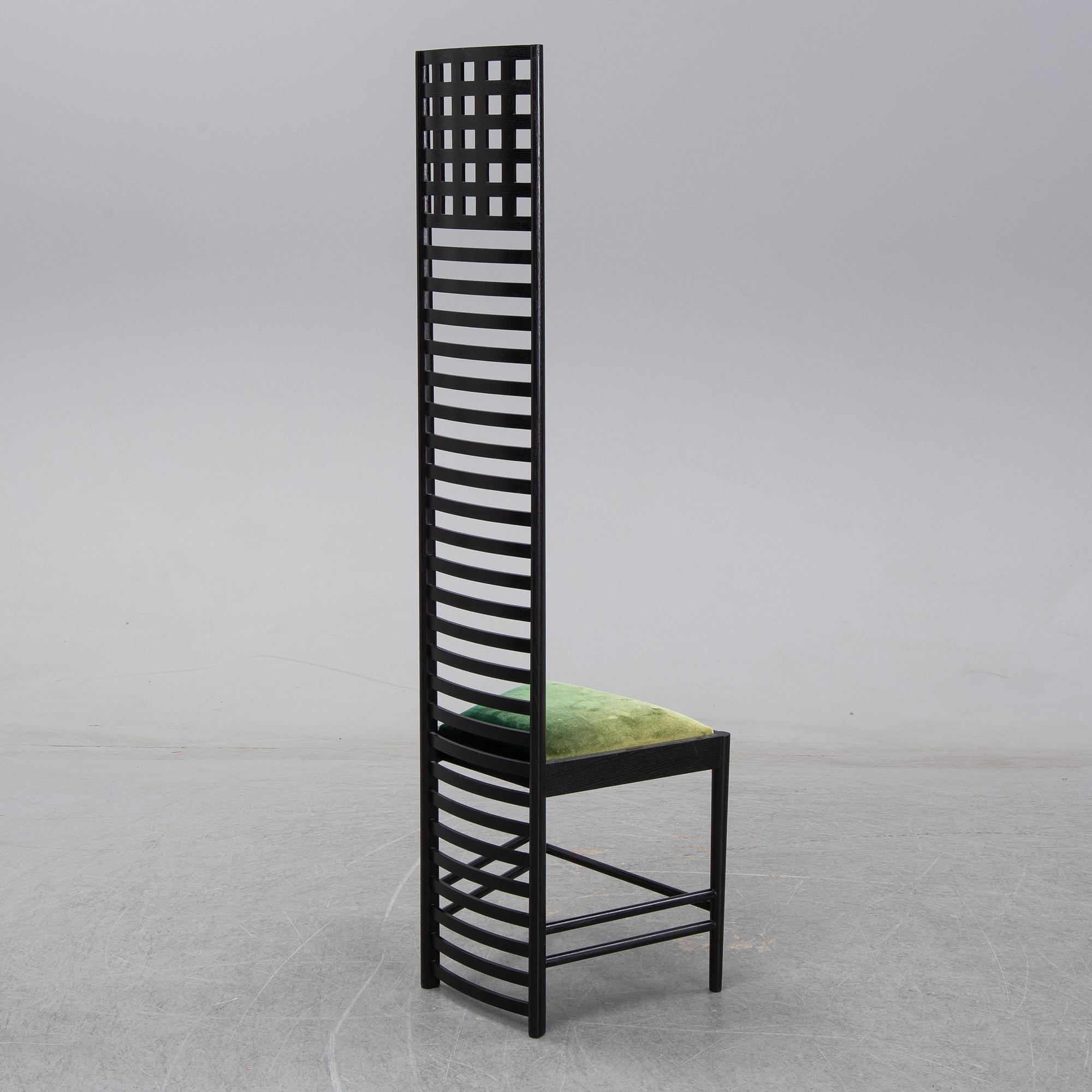 CHARLES RENNIE MACKINTOSH, a Hill house 1 chair for Cassina.