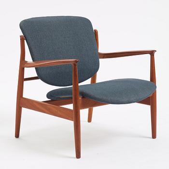 Finn Juhl, a "FD 136" easy chair, France & Daverkosen, Denmark, 1950s.