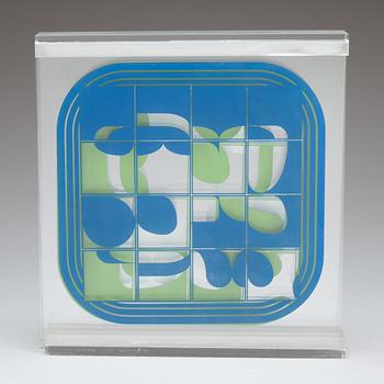 BECK & JUNG (HOLGER BÄCKSTRÖM & BO LJUNGBERG), multiplar, 3 st, plexiglas. Signerad och numrerad 77/100, 1970.