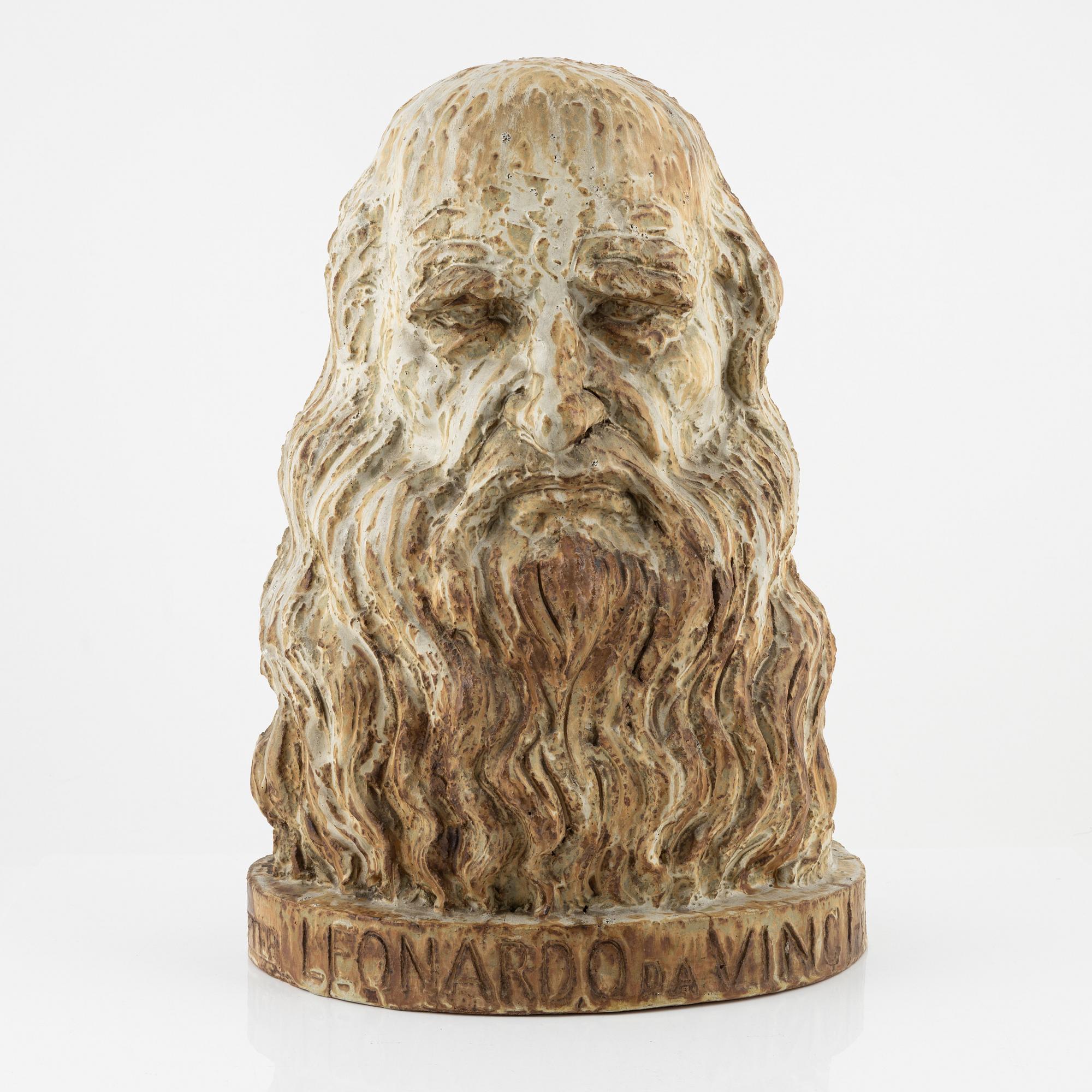 Michael Schilkin, 'Leonardo da Vinci', a stoneware sculpture, Royal Copenhagen, Denmark 1947.