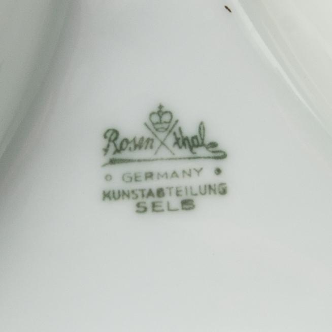 Lockurna Empire-stil Rosenthal 1900-talets mitt porslin.