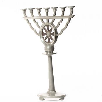 Astrid Aagesen, kandelaber, tenn, Helsingborg 1920/30-tal.