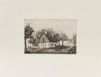 PARTI GRAFIK, ca 18 delar. Bla England 1800-tal.