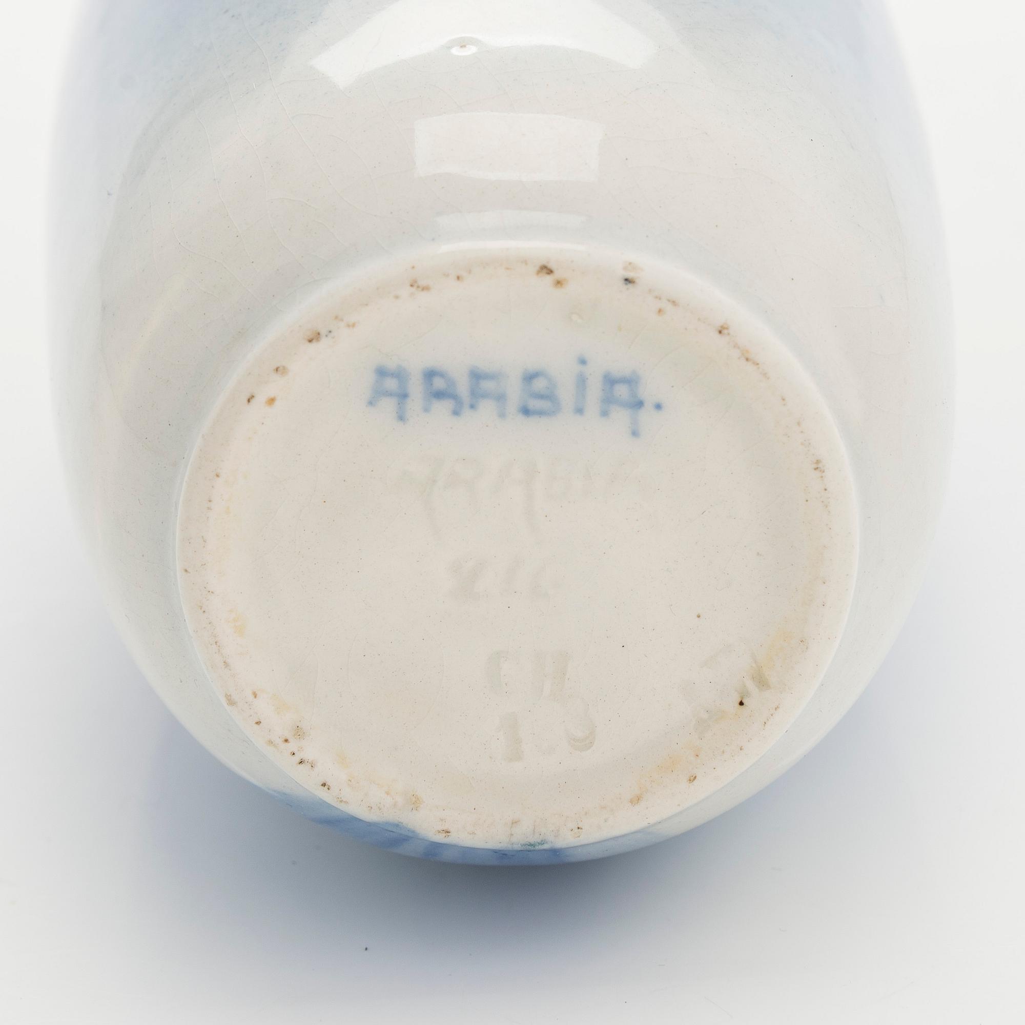 Thure Öberg, vaser, 2 st, porslin, Arabia.